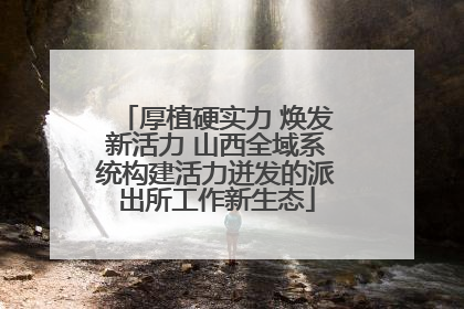 厚植硬实力 焕发新活力 山西全域系统构建活力迸发的派出所工作新生态